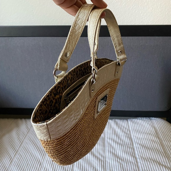 D&G Straw and Cream Leather Shoulder Tote main image 7
